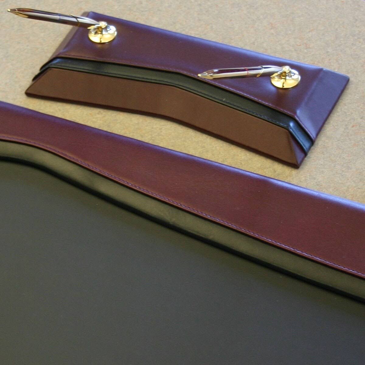 Burgundy Leather Double Pen Stand Q810874