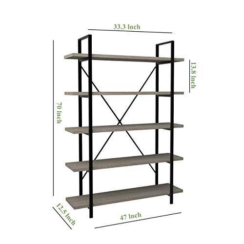 3-Tier Metal and Wood Bookshelf L858