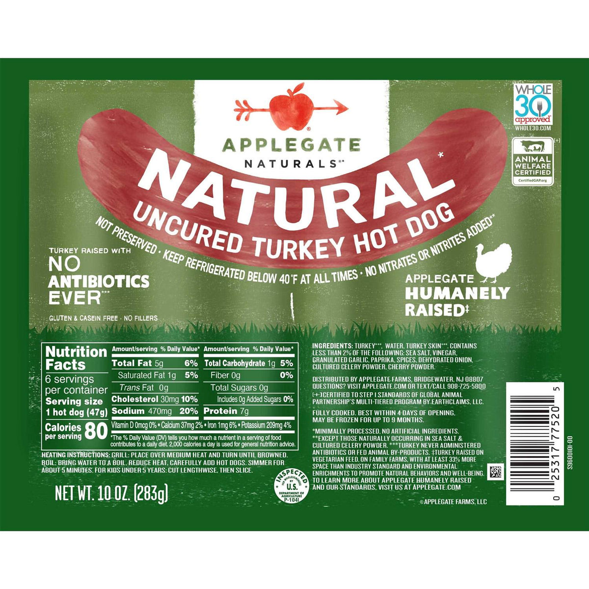 Uncured Turkey Hot Dog F573122