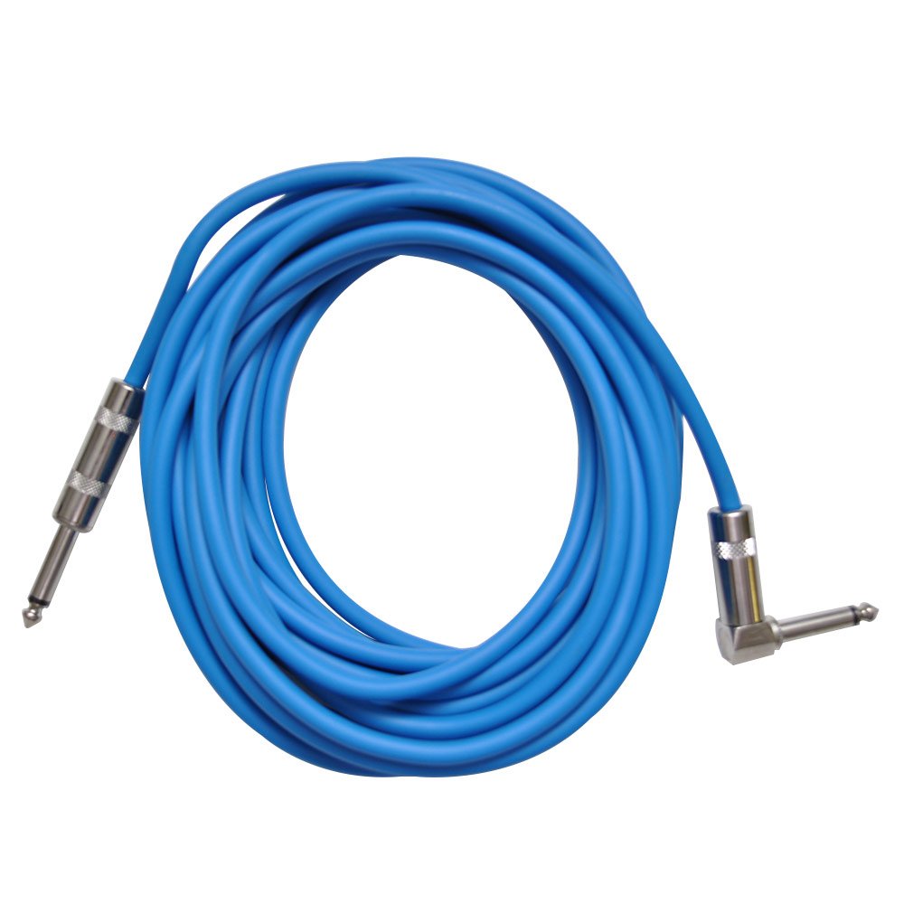 6 Pack 20 Foot Right Angle to Straight Guitar Cables R760