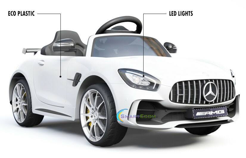 White 12V Ride on Car with Remote Control W106
