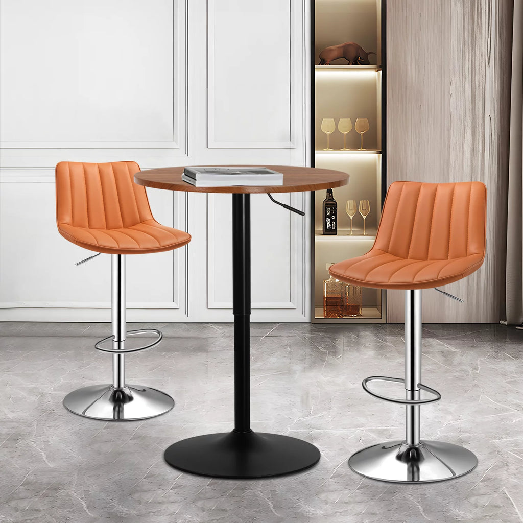 3 Pieces Bar Table and Chair Set Brown K670