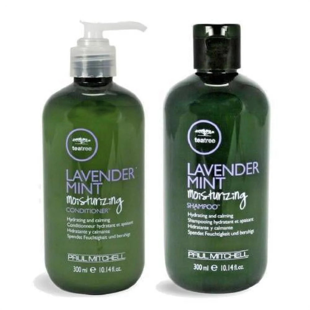 Tea Tree Lavender Mint Moisturizing Shampoo and Conditioner Duo 10.14 fl. oz. bottles A889