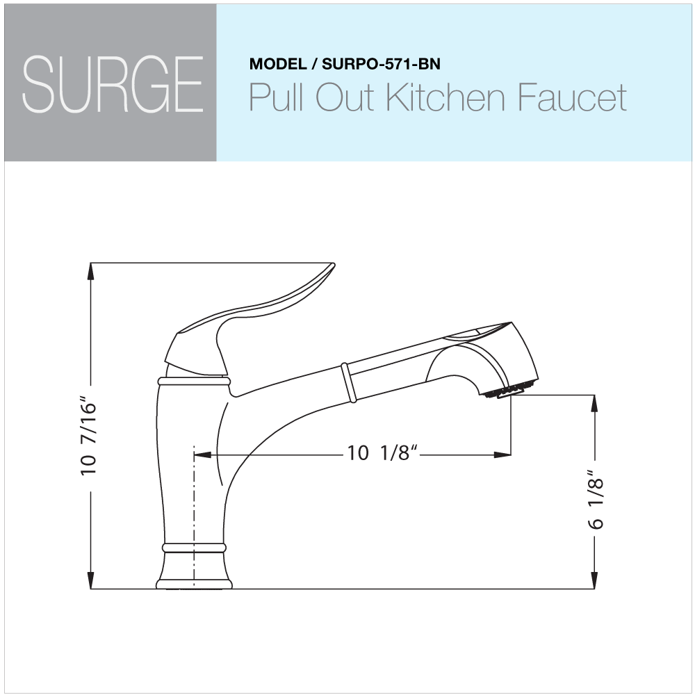 Polished Chrome Pull Out Kitchen Faucet J4789