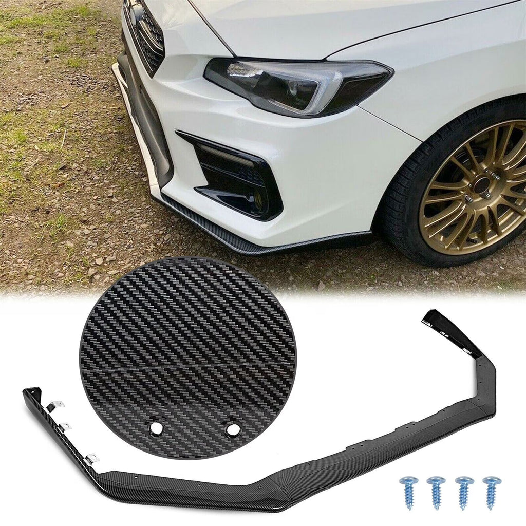 Carbon Fiber Look Front Bumper Lip Spoiler Splitter Side Body Kit U651