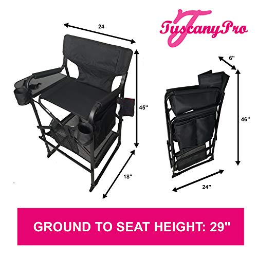 Portable Heavy-Duty Makeup Artist Chair with Umbrella Light Kit P387