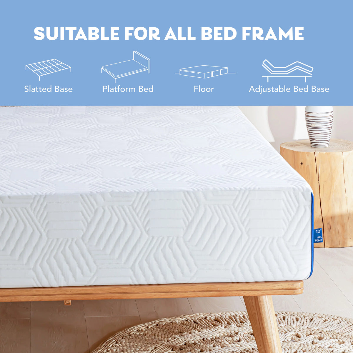 8 inch Green Tea Gel Infused Memory Foam Mattress, Twin M658