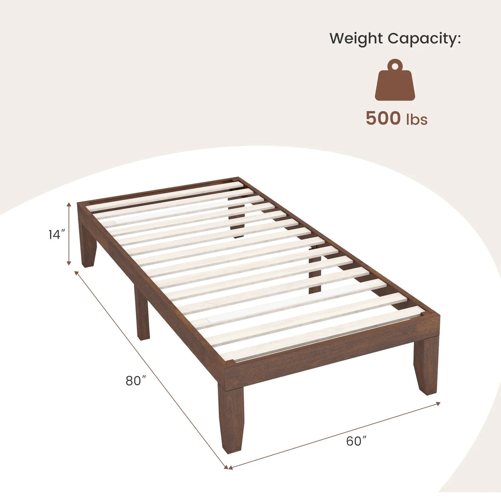 Twin Size 14'' Wooden Bed Frame R57488