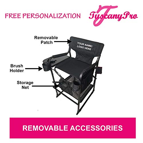 Portable Heavy-Duty Makeup Artist Chair with Umbrella Light Kit P387