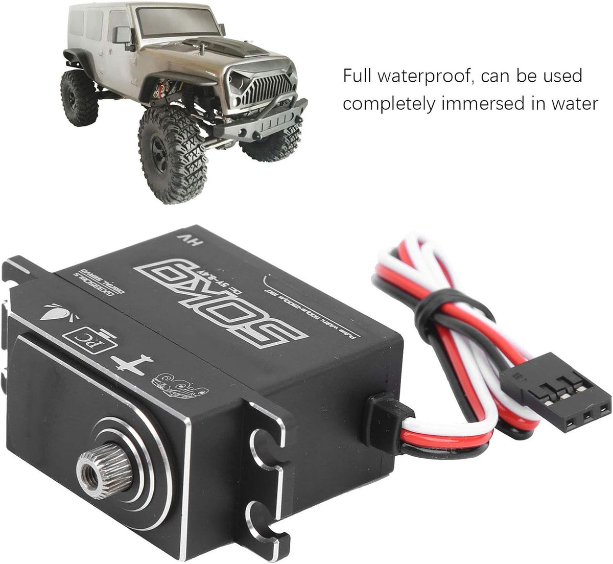 50KG Waterproof Stainless Steel Gear Digital Servo, Pack of 2 M3260