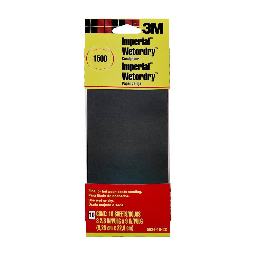 1500 Grit Wetordry Sandpaper 10-Pack K9446