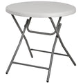 White 32" Round Plastic Dining Table Y633