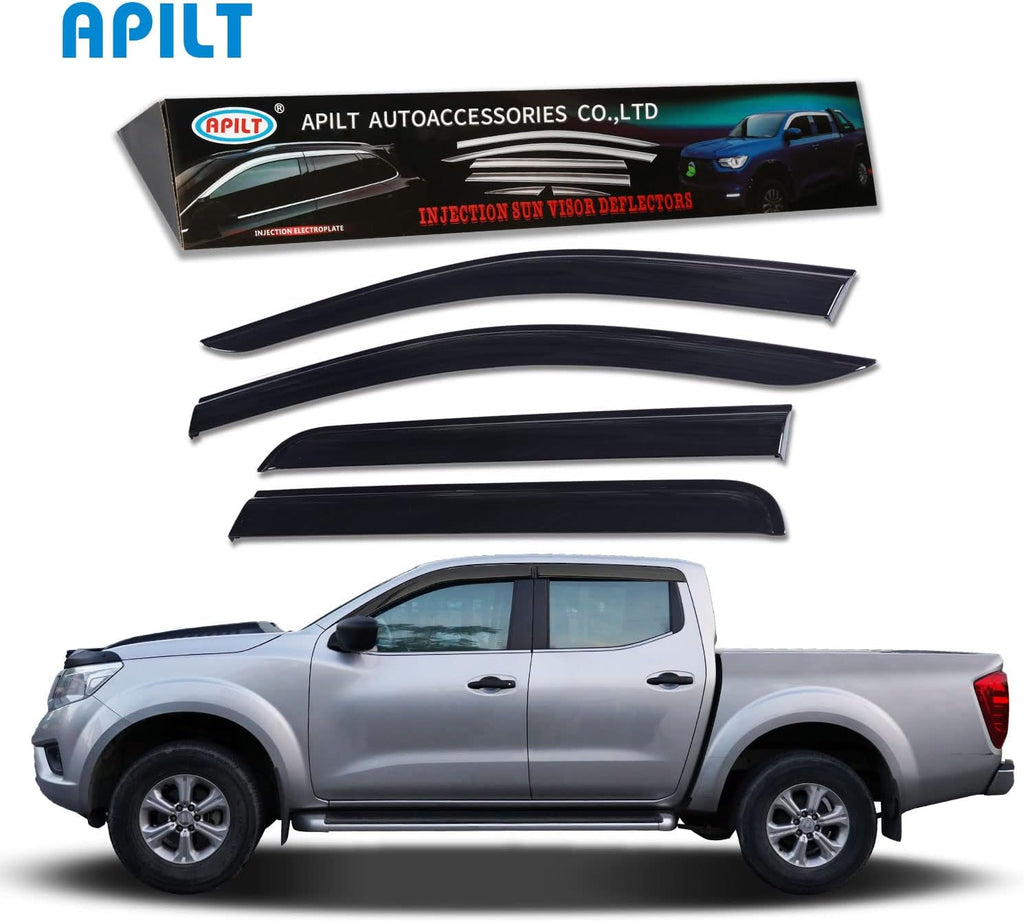 Tape-On Rain Guards Vent Visors Side Window Deflectors 4-Piece Set H41855