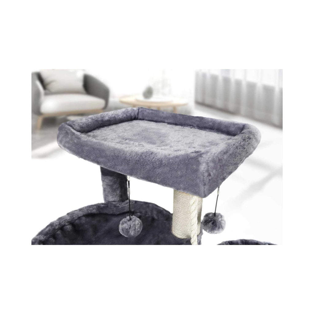 Three Layer Cat Tree with Cat Condo and Two Hammocks G95298