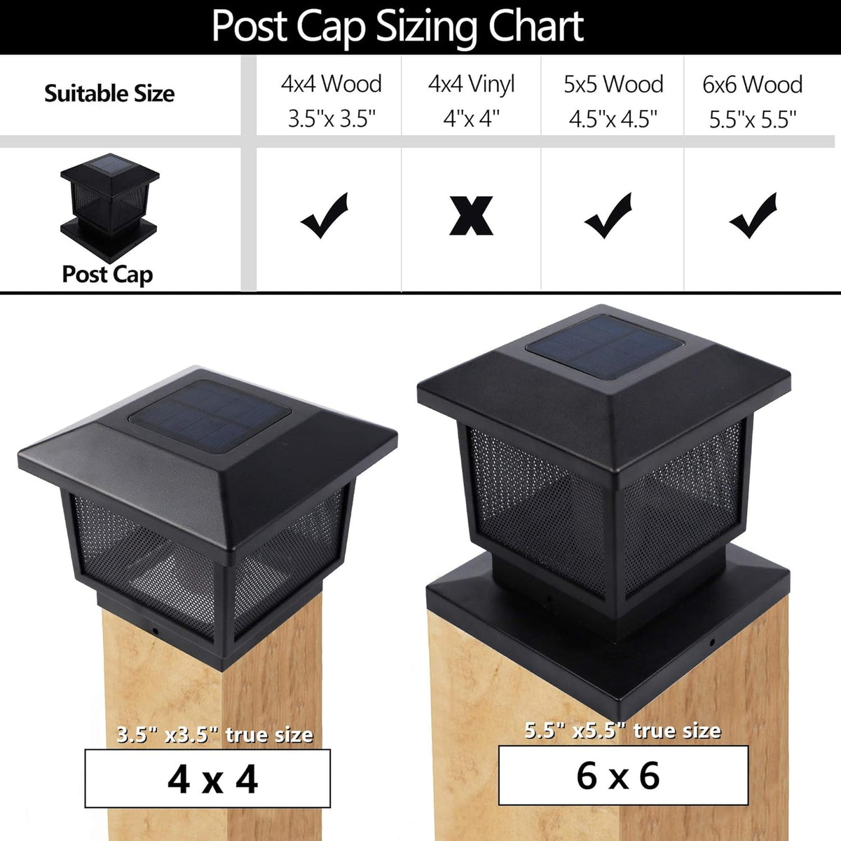 4 Pack Solar Flame Post Lights M96147