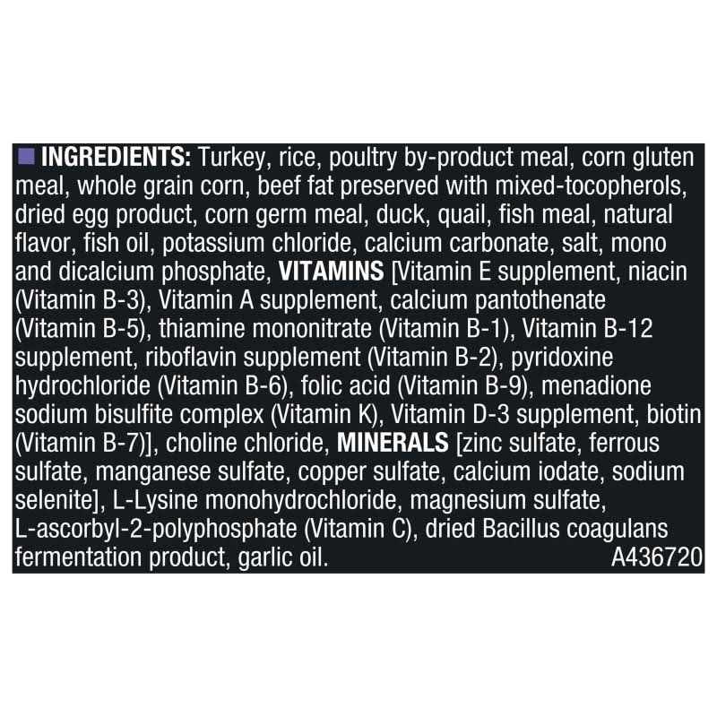 30/20 Turkey Duck & Quail Formula Dry Dog Food R835