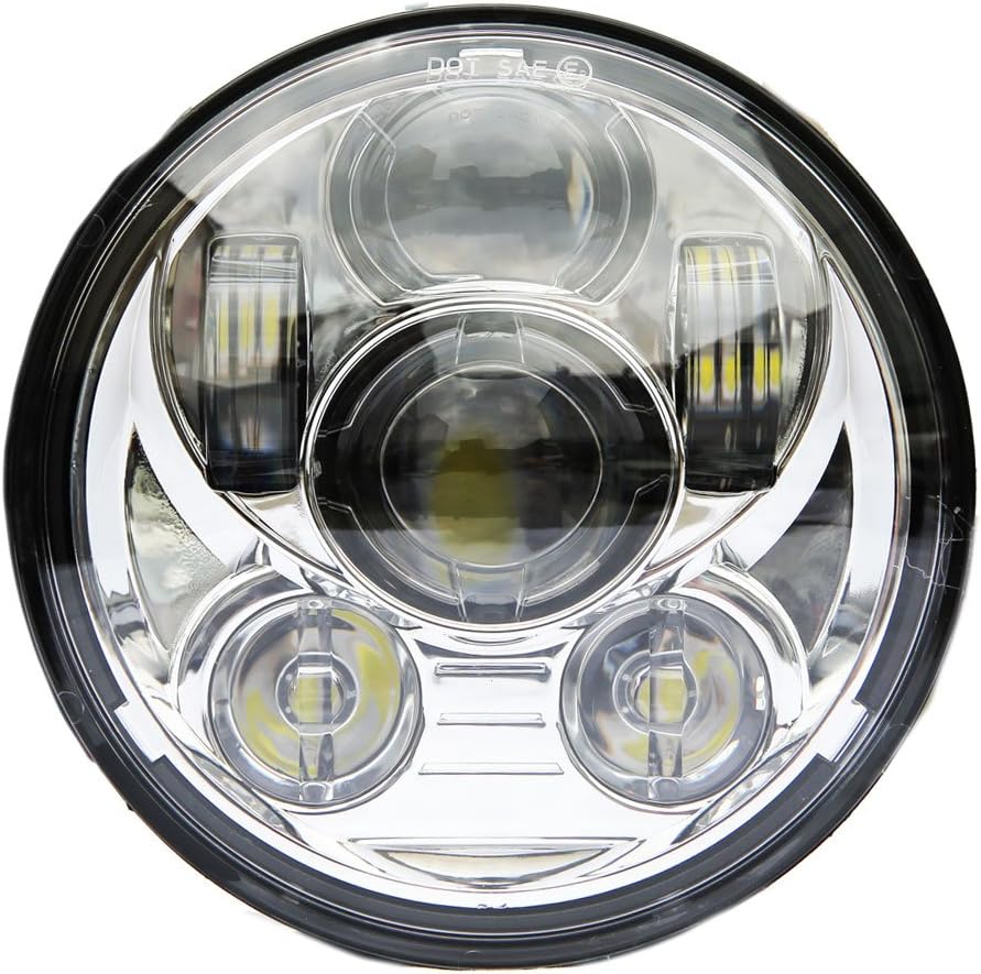 5.75 inch LED Headlight with Halo DRL Black Pack of 2 M34535