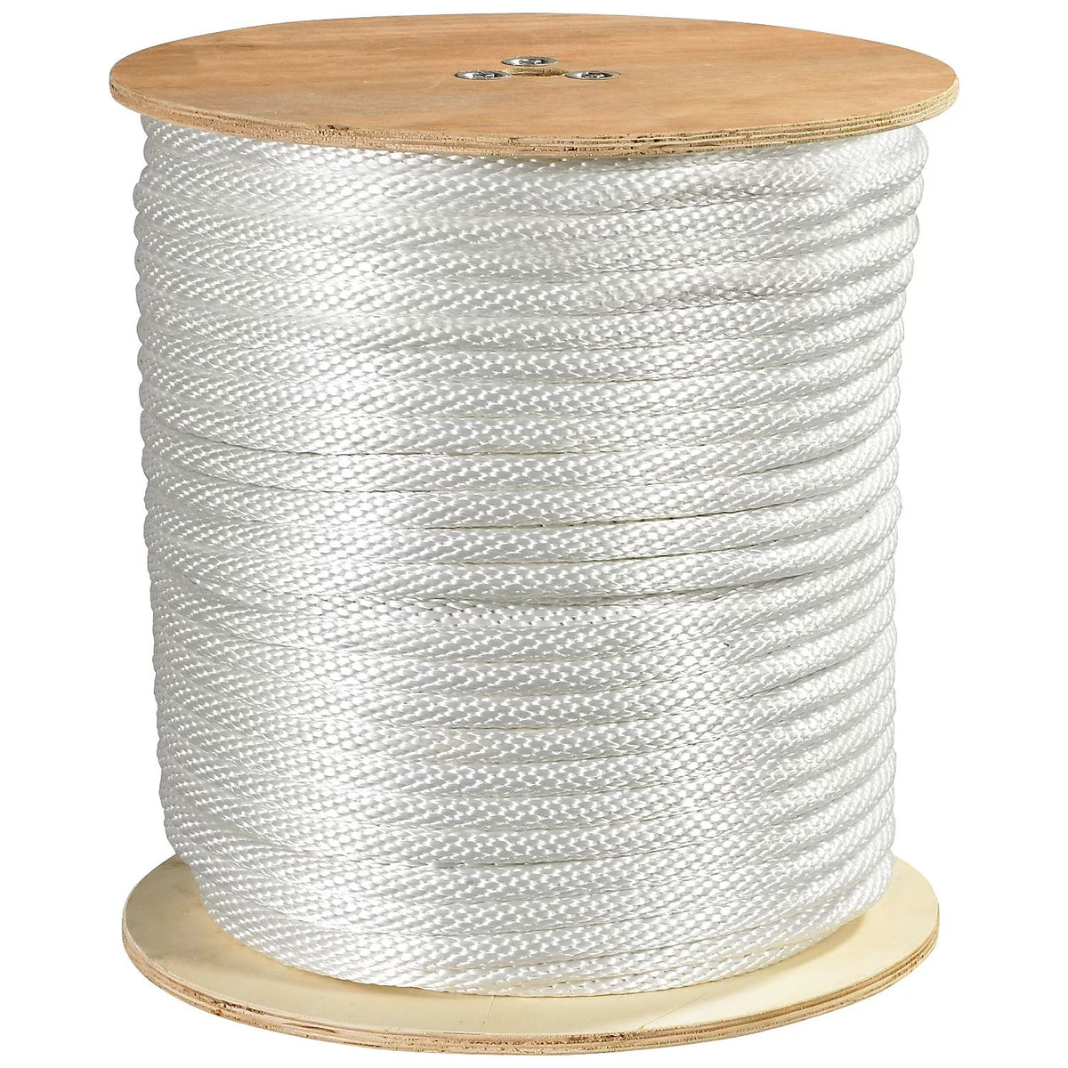 Solid Braided Nylon Rope 1/2" 3 900 lb White 500'/Case M92359