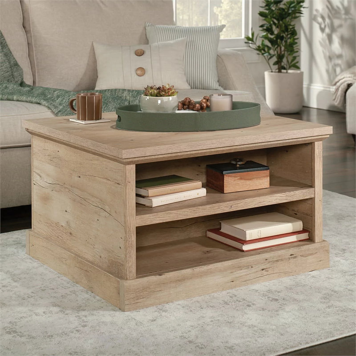 Engineered Wood Coffee Table in Prime Oak Finish Q442