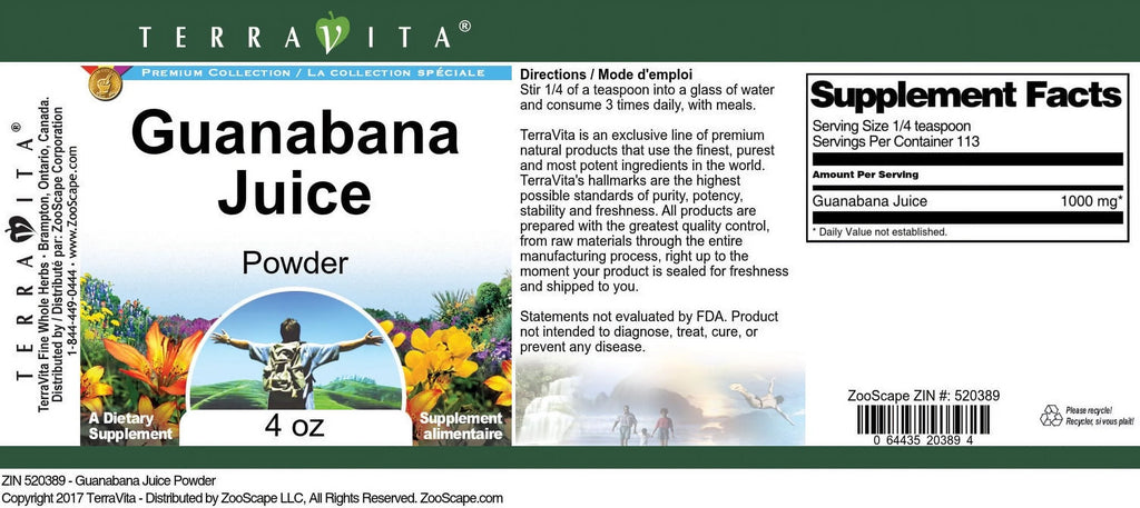 Guanabana Juice Powder 4 oz 3-Pack N10633