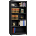 5-Shelf Steel Bookcase, Black Q6815