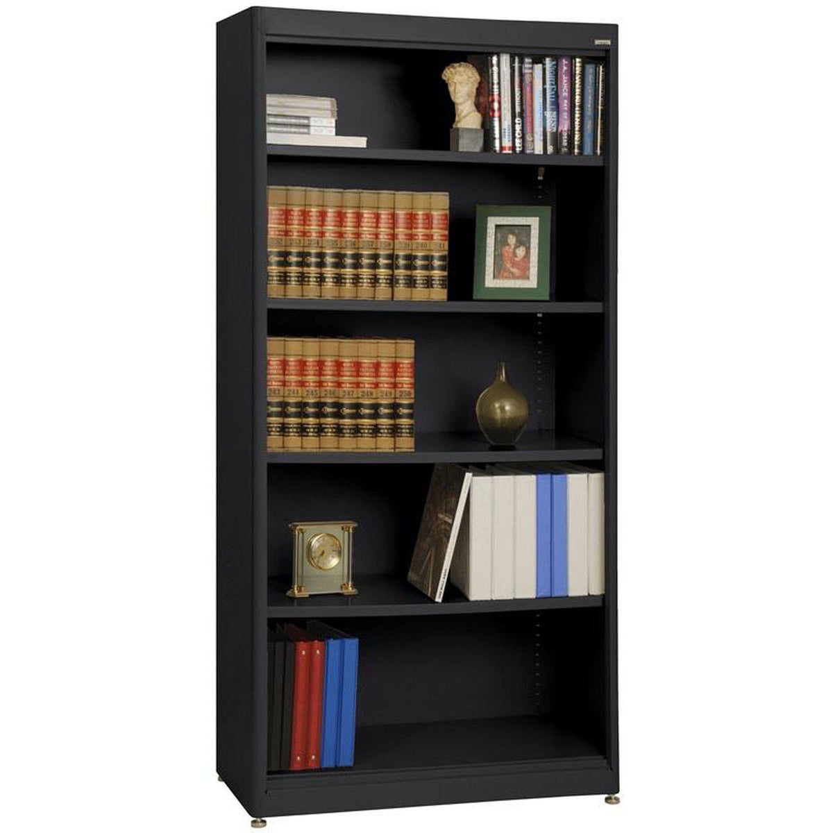 5-Shelf Steel Bookcase, Black Q6815