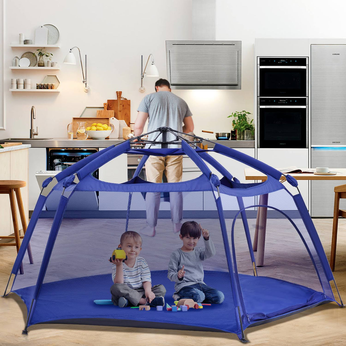 Portable Foldable Playard with Canopy N9486
