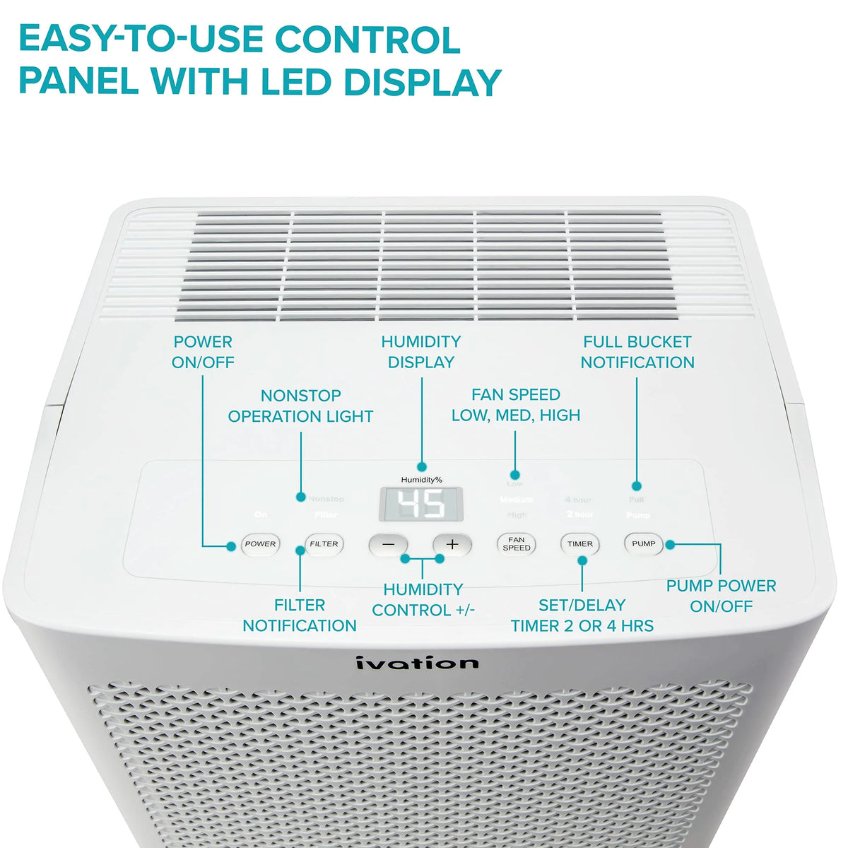 50 Pint Dehumidifier with Pump and Drain Hose W6486