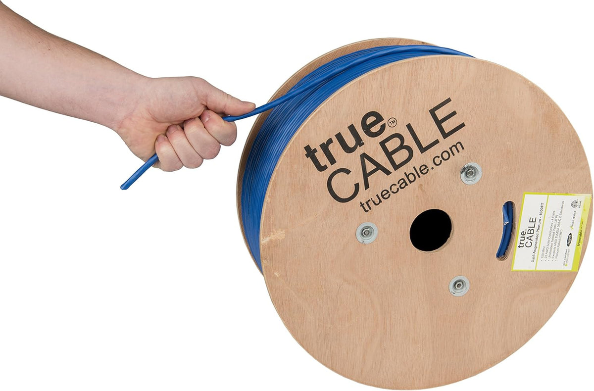 1000ft Black 23AWG 4 Pair Solid Bare Copper Bulk Ethernet Cable R675909