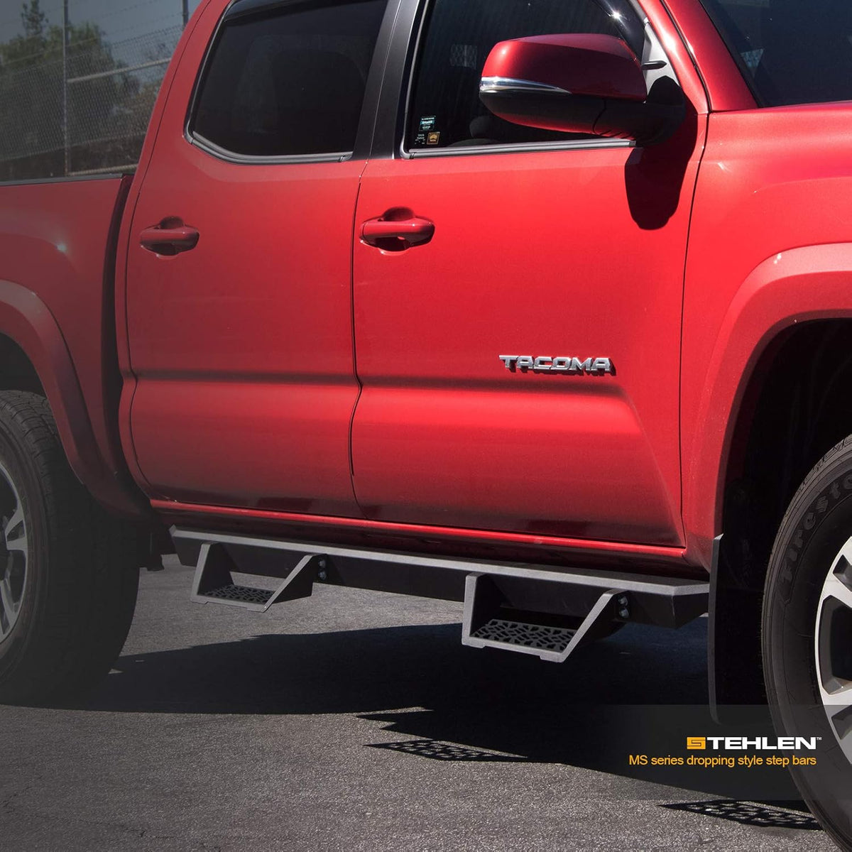 Matte Black Modular Drop Step Side Nerf Bars Running Boards A76246