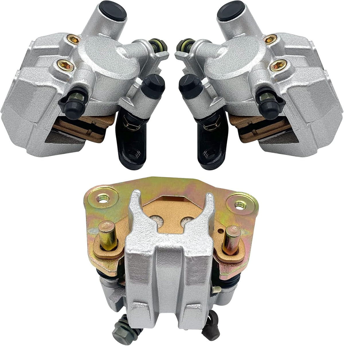 Front Left Right & Rear Brake Calipers for Suzuki Vinson 500 LT-A500F/LT-F500F 2003-2007 Pack of 2 Z76075