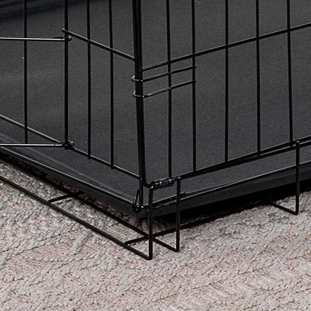 2-Door Metal Dog Crate with Divider V7626