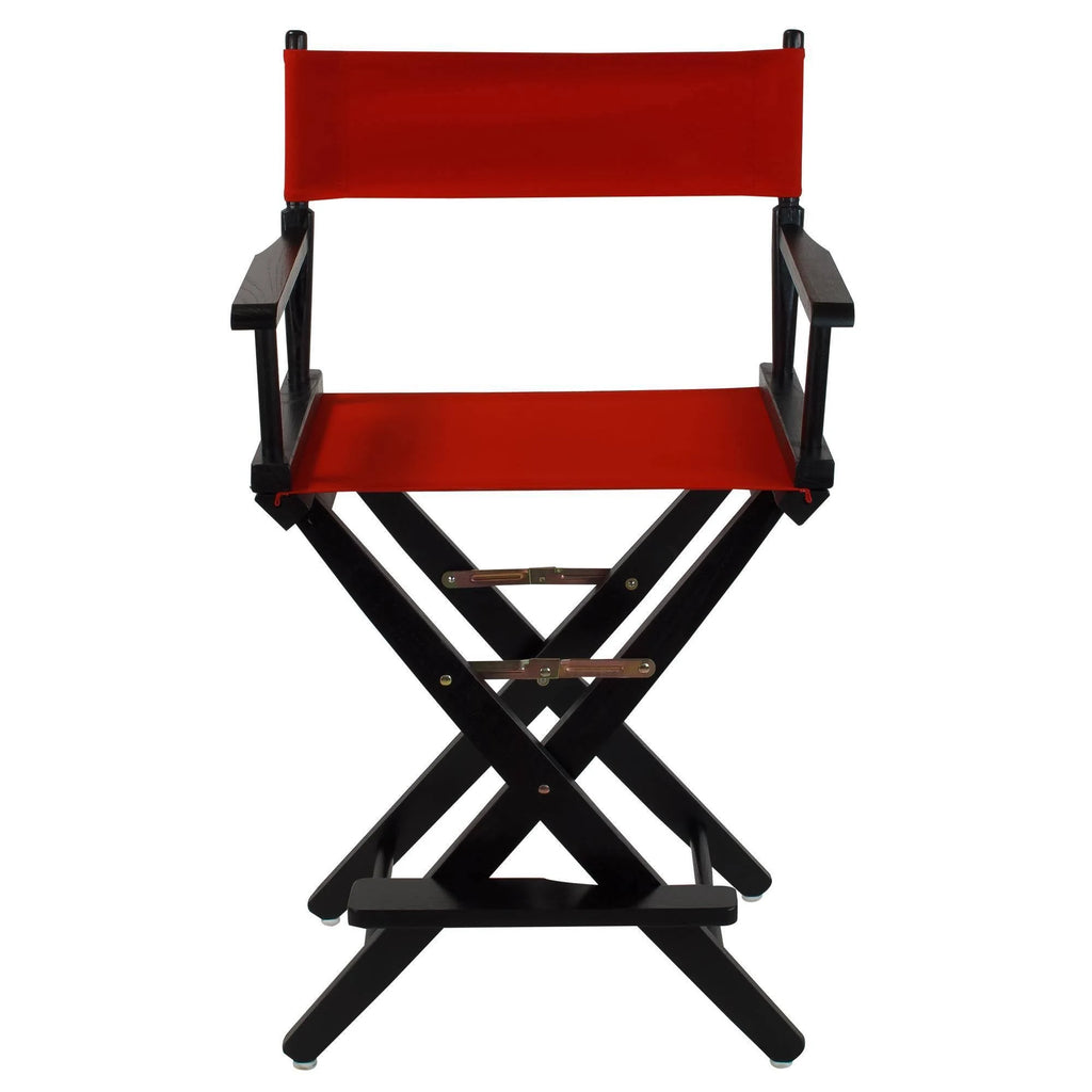 Black Frame Directors Chair with Red Cover R5363