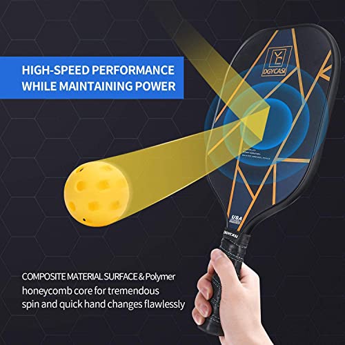 Set of 2 Carbon Fiber Pickleball Paddles with Carry Bag X884307