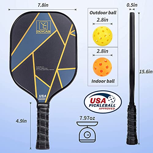 Set of 2 Carbon Fiber Pickleball Paddles with Carry Bag X884307