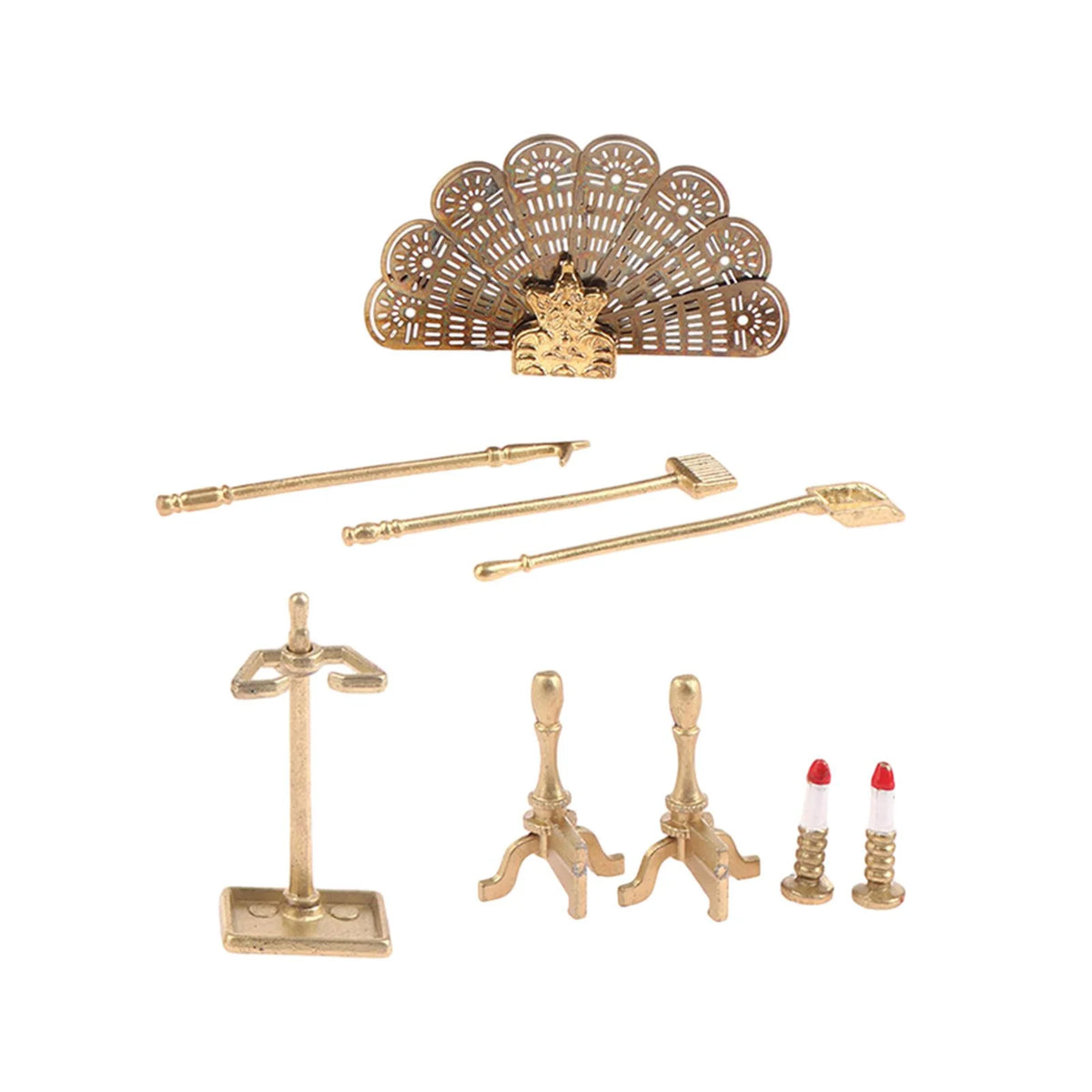 Metal Dollhouse Fireplace Decoration Y79762