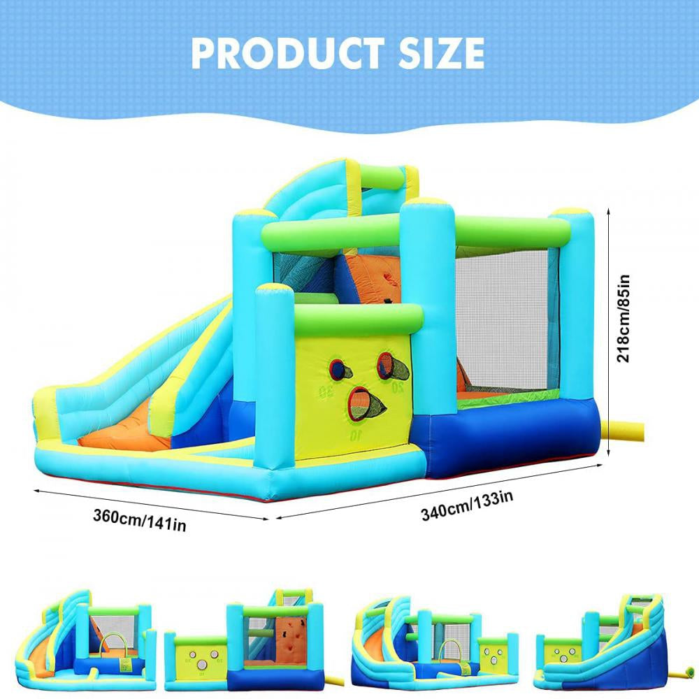 Kids Inflatable Bounce House Ball Pit Play Slide With Blower R35533
