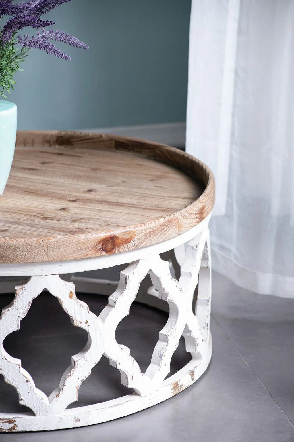 Round White Coffee Table R55332