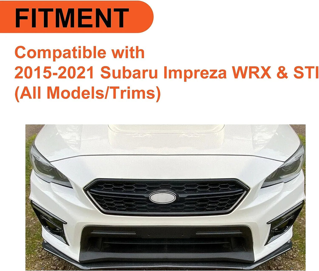 Carbon Fiber Look Front Bumper Lip Spoiler Splitter Side Body Kit U651