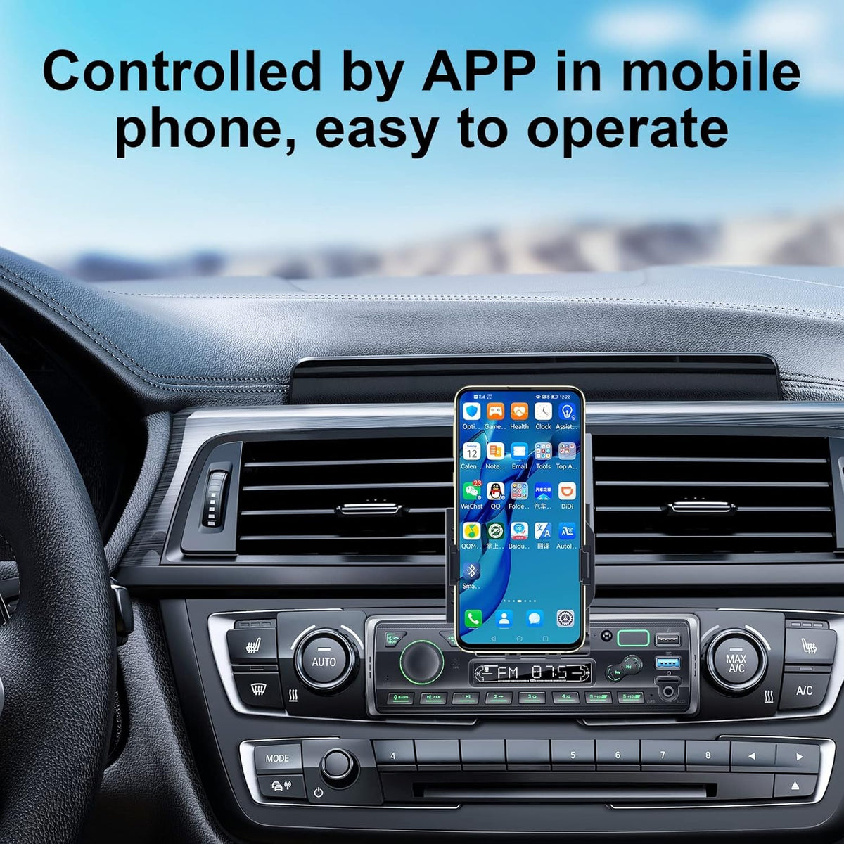 Single Din Car Stereo with Bluetooth MP3 Player, Pack of 2 E5006