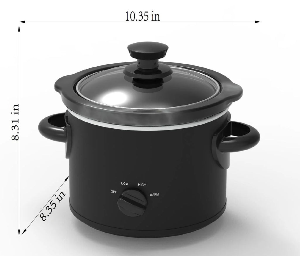 2 QT Slow Cooker, Matte Black P791808