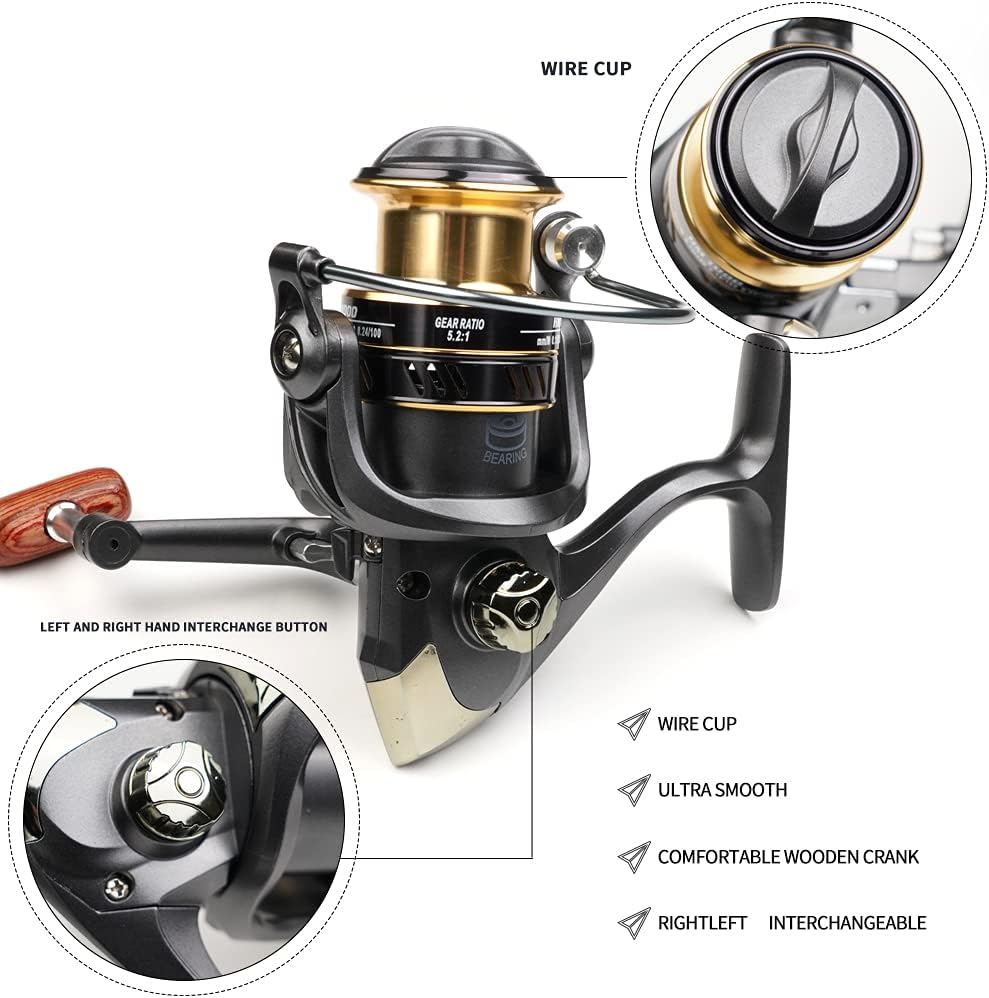 Telescopic Fishing Rod Combos with Spinning Reels and Carrier Bag W800