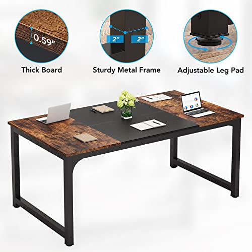 63 Inch White Computer Office Desk Y205053