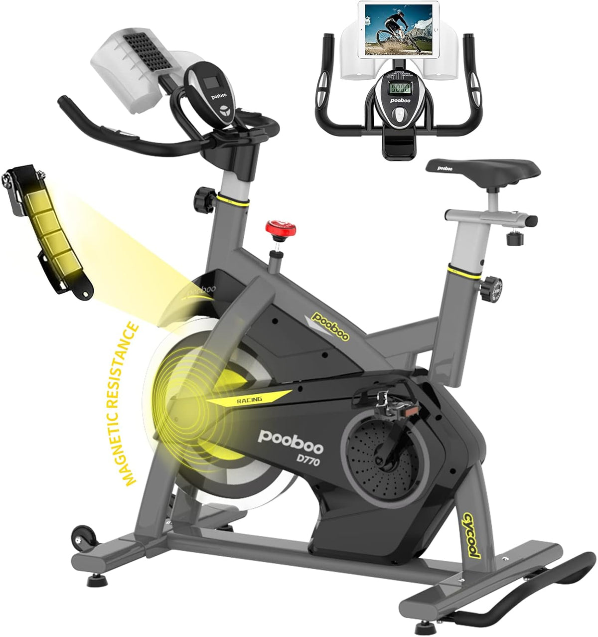 Magnetic Exercise Bike with LCD Monitor H7793