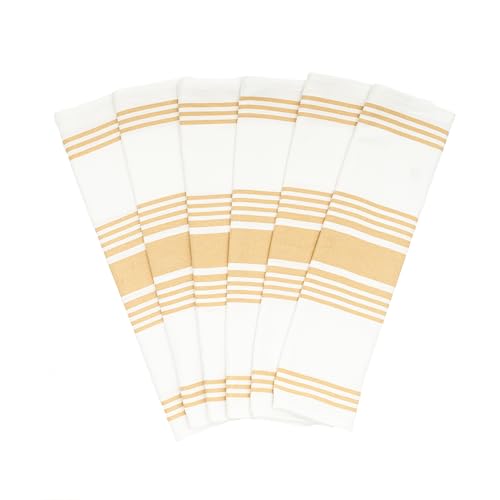 Black Striped 6 Pack 100% Cotton Kitchen Towels I927