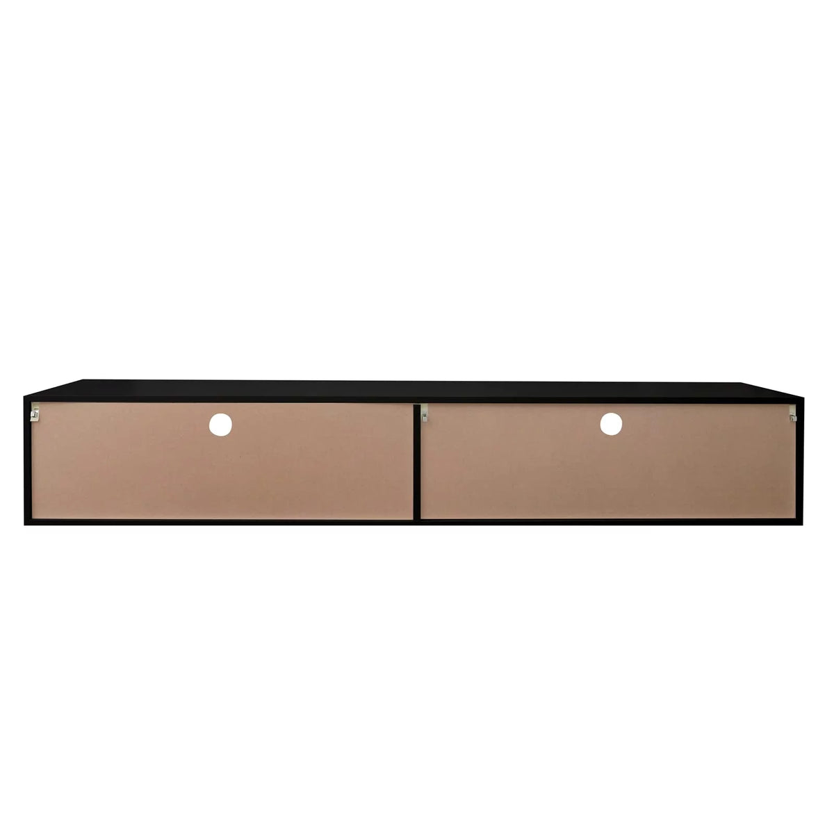 White Black High Gloss Floating TV Stand with LED Lights A4375