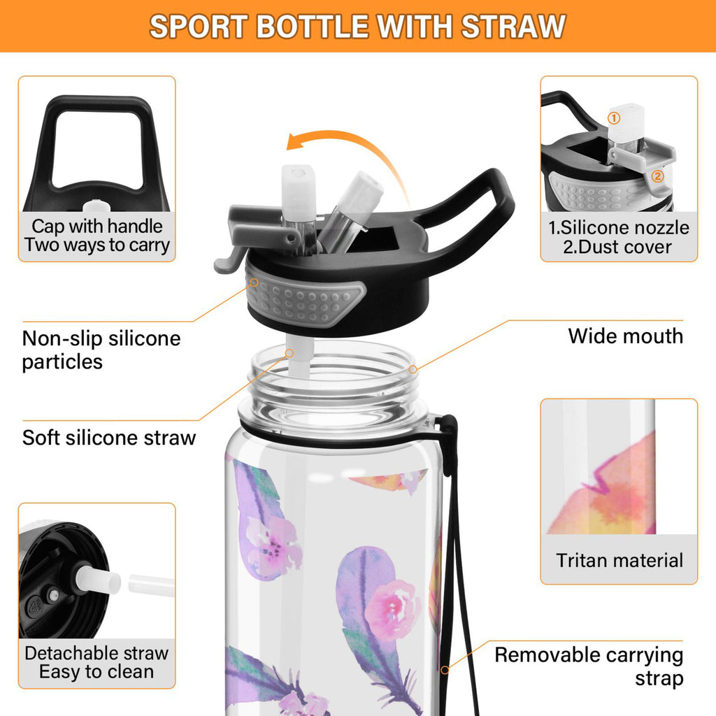 32oz Tritan Leakproof Water Bottle with Straw B711540