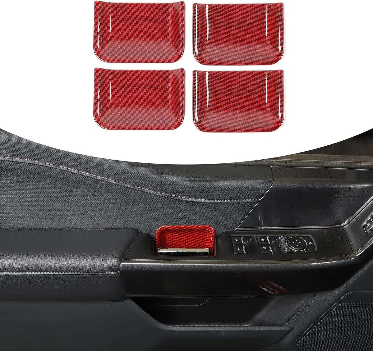 Front Rear Inner Door Handle Bowl Panel Cover Trim Chrome 4PCS I8294