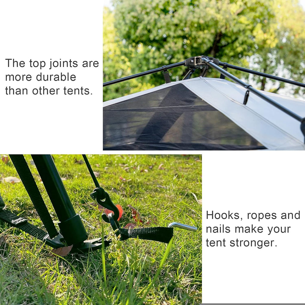 6 Person Water-Resistant Camping Tent with Rainfly I66763
