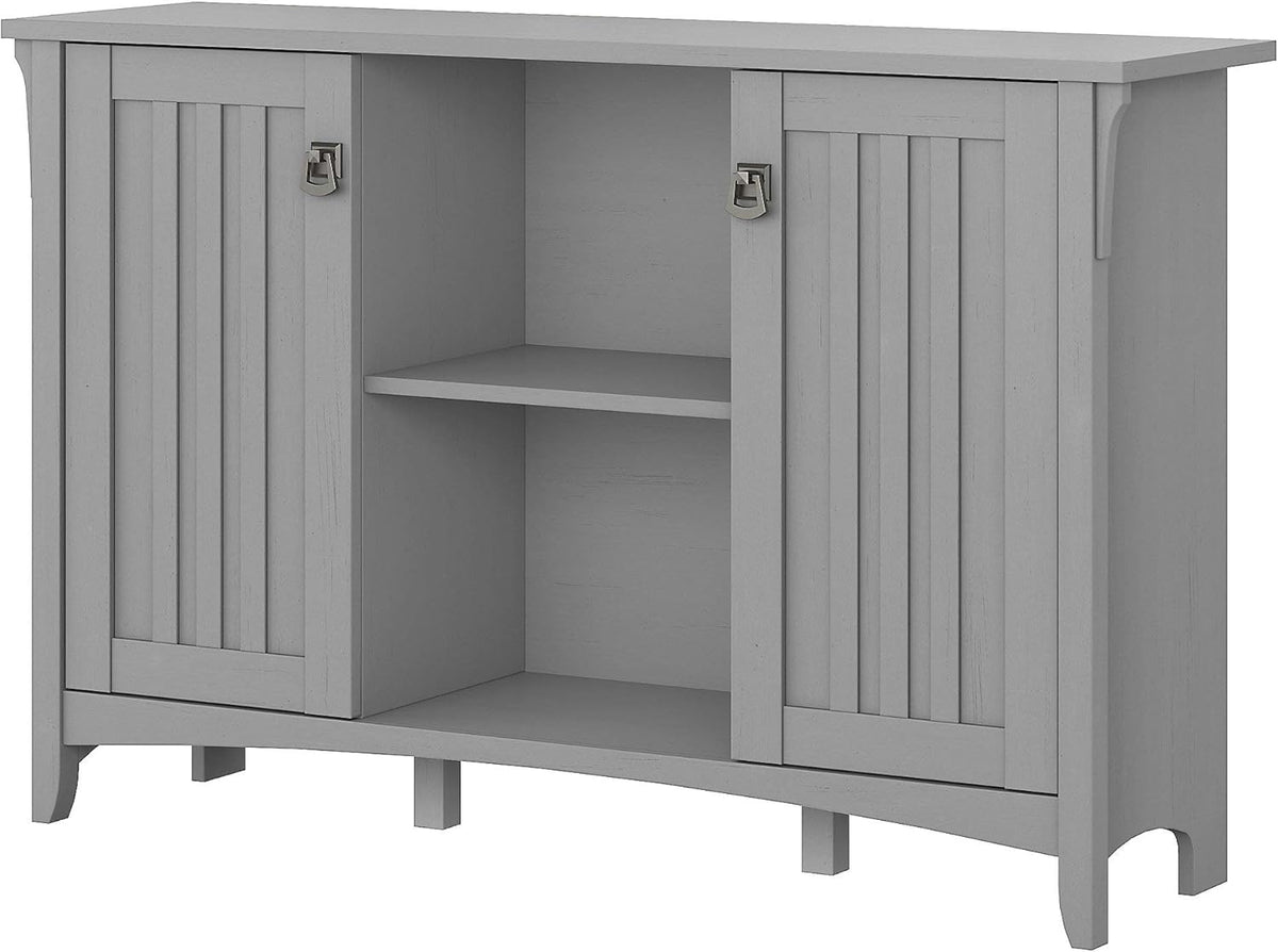 Cape Cod Gray Storage Cabinet with Doors & 6 Cube Organizer E653693